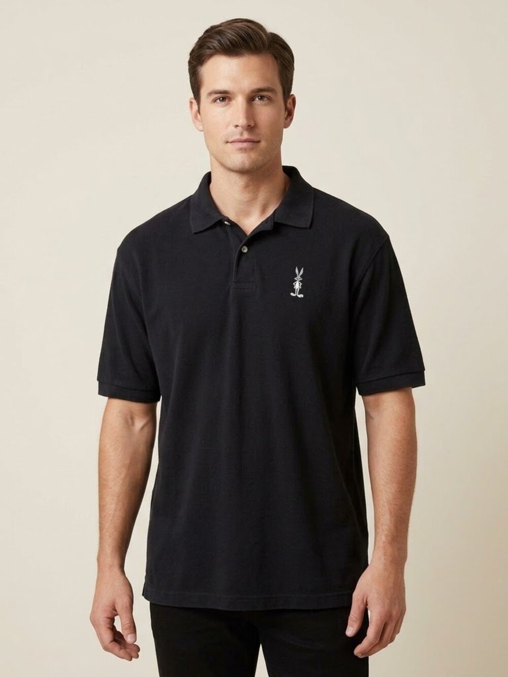 Warner Bros. Studio Store vintage Bugs Bunny Black polo size XL